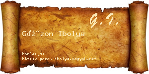 Gózon Ibolya névjegykártya